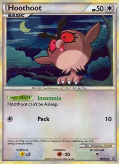 HGSS Black Star Promos Hoothoot Pokémon card